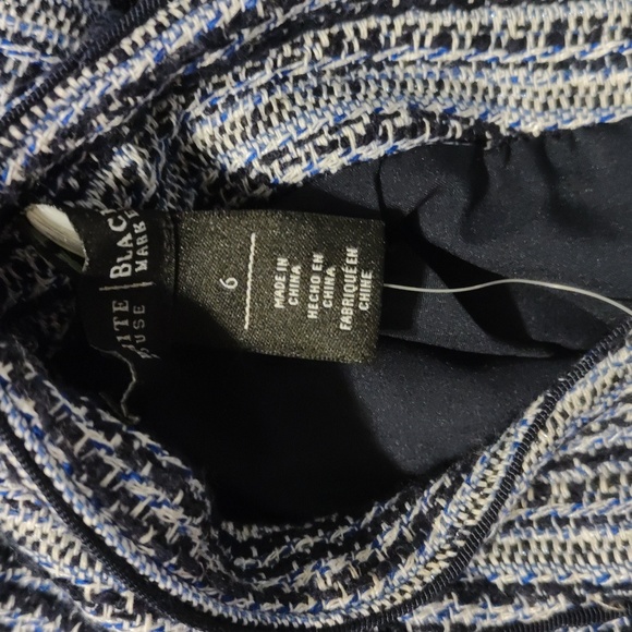 WHBM Blue-Navy Tweed Jacket & Skirt Set — Jacket 8 / Skirt 6 - Picture 6 of 8